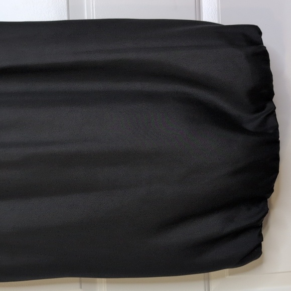 Ellen Tracy Silk Bubble Hem Sleeveless Tie Back Minimalist Dress Black 8 - Picture 4 of 12